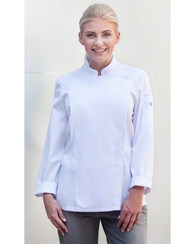 Chaqueta de Chef para Mujer. 50% Poliéster - 50% Algodón. 150g/m2