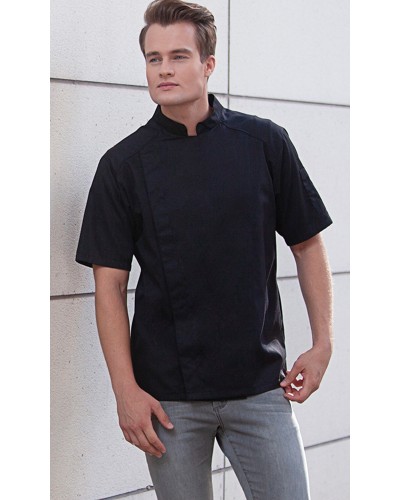 Chaqueta Chef Hombre M/C. 50% Pol-50% Alg.150g/m2 Negro