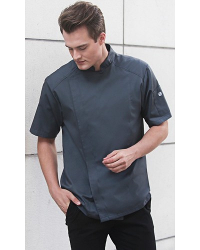 Chaqueta Chef Hombre M/C. 50% Pol-50% Alg.150g/m2 Negro