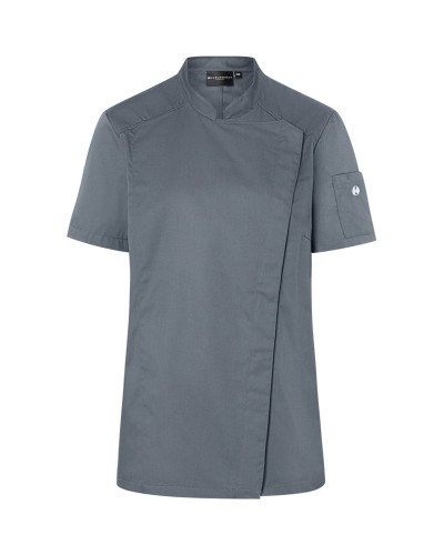 Chaqueta Chef Mujer M/C. 50% Pol-50% Alg.150g/m2 Antracita