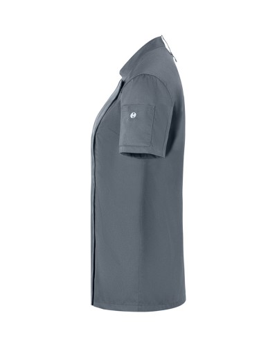 Chaqueta Chef Mujer M/C. 50% Pol-50% Alg.150g/m2 Antracita