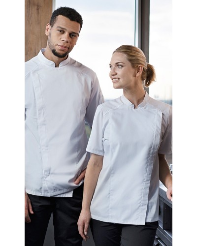Chaqueta de Chef para Mujer. 50% Poliéster - 50% Algodón. 150g/m2
