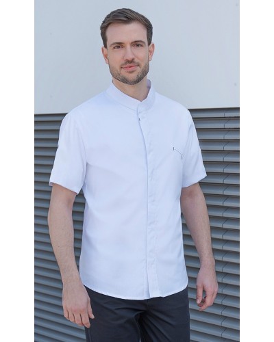 Chaqueta Chef M/C  T Moderno. 50% Pol-50% Alg.150g/m2 Blanco
