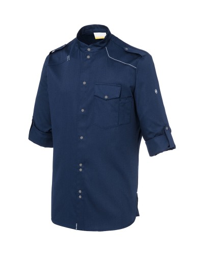 Camisa chef N. Identidad. 50% Pol-50% Alg.150g/m2 Navy