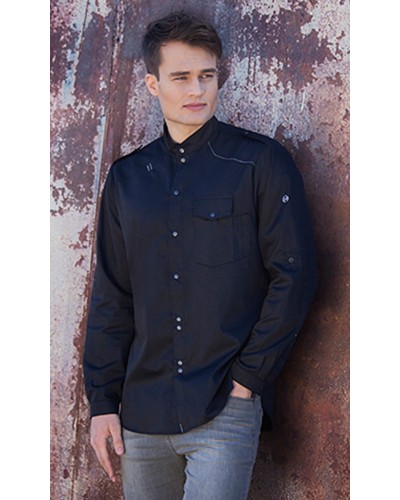 Camisa chef N. Identidad. 50% Pol-50% Alg.150g/m2 Navy