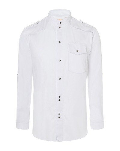 Camisa chef N. Identidad. 50% Pol-50% Alg.150g/m2 Blanco