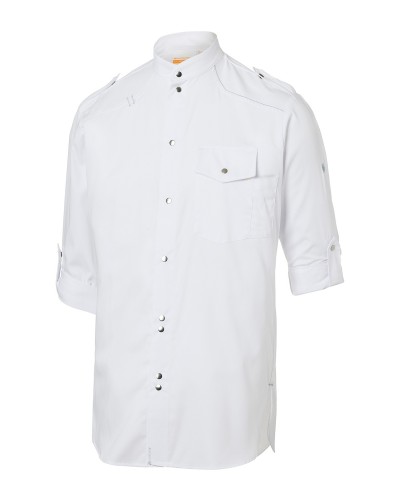 Camisa chef N. Identidad. 50% Pol-50% Alg.150g/m2 Blanco