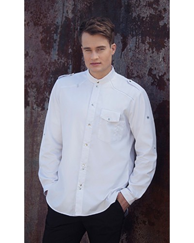 Camisa chef N. Identidad. 50% Pol-50% Alg.150g/m2 Blanco