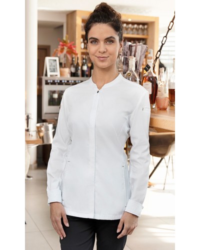 Chaqueta Chef de Mujer Green-Generation, material sostenible, 72% pol. reciclado certif. GRS -28% alg.
