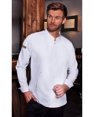 Chaqueta Chef Green-Generation, material sostenible, 72% pol. reciclado certif. GRS -28% alg.