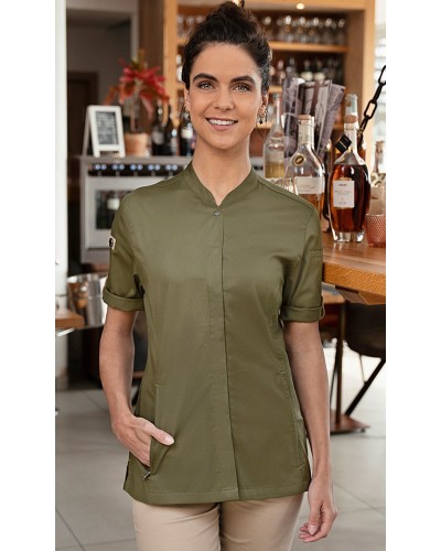ChaqChef Mujer Green-Generation, 65% pol. certif. GRS -35% alg. Azul acero