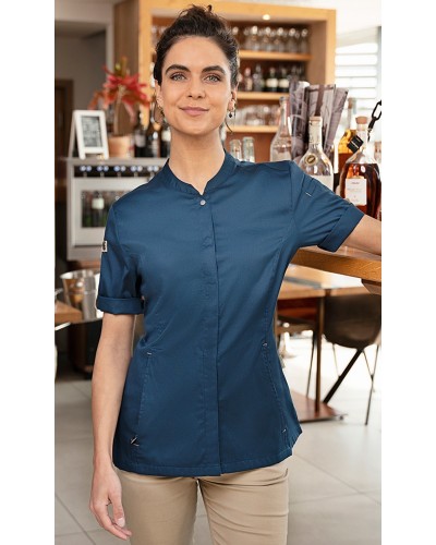 ChaqChef Mujer Green-Generation, 65% pol. certif. GRS -35% alg. Azul acero
