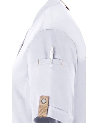 Chaqueta Chef de Mujer Green-Generation, material sostenible, 65% pol. reciclado certif. GRS -35% alg.