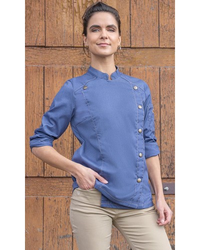 Chaq Chef Mujer estilo Vaquero. 65% Poliéster-35% Algodón. Azul Vintage