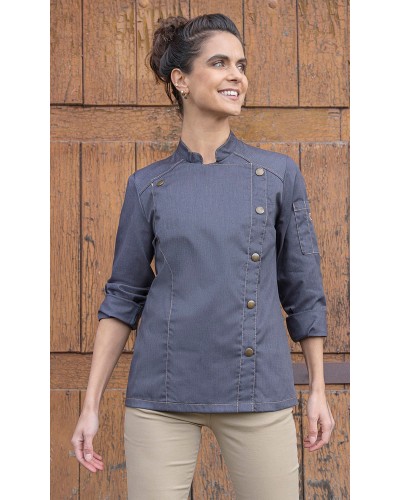 Chaq Chef Mujer estilo Vaquero. 65% Poliéster-35% Algodón. Azul Vintage