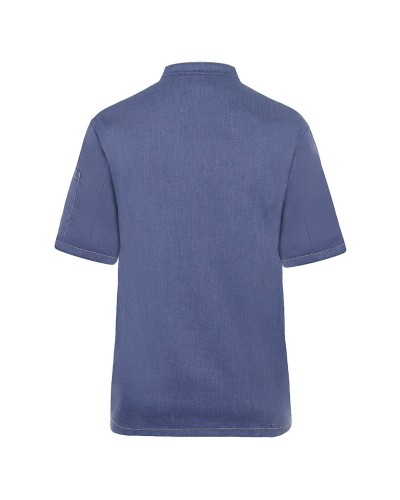 Chaq Chef m/corta estilo Vaquero. 65% Poliéster-35% Algodón Azul Vintage