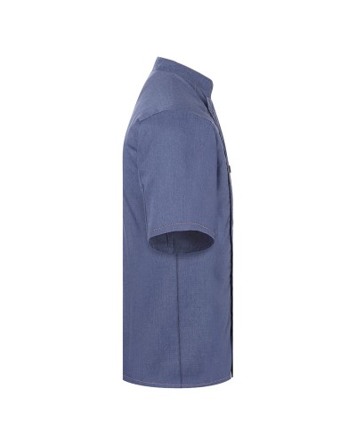 Chaq Chef m/corta estilo Vaquero. 65% Poliéster-35% Algodón Azul Vintage
