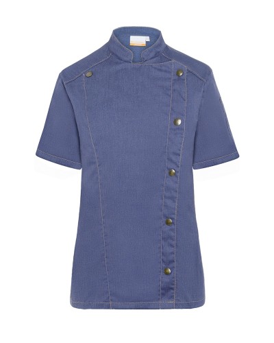 Chaq Chef Mujer m/corta estilo Vaquero. 65% Pol-35% Alg. Azul Vintage