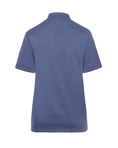 Chaq Chef Mujer m/corta estilo Vaquero. 65% Pol-35% Alg. Azul Vintage