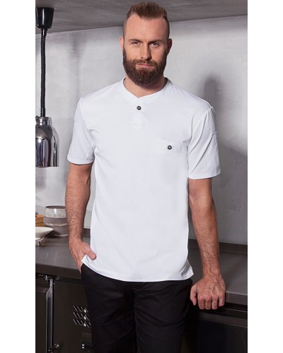 Camisa Hombre, m/corta alto rendimiento. Negro