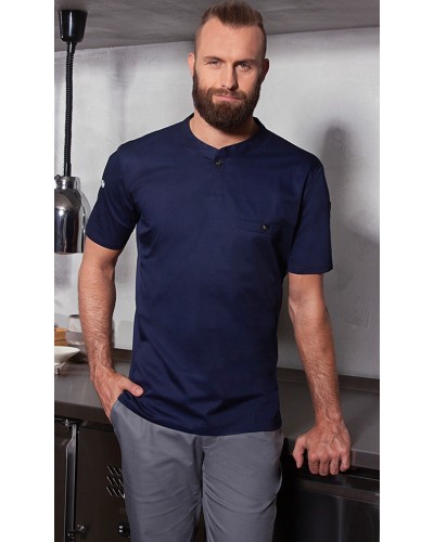 Camisa Hombre, m/corta alto rendimiento. Negro
