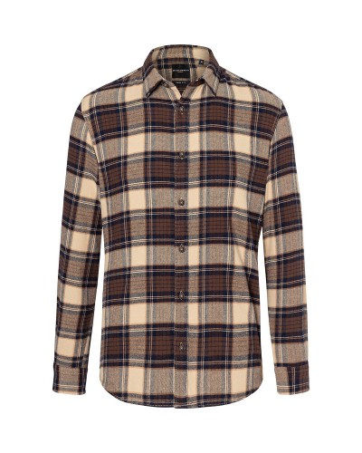 Camisa de Cuadros para hombres, tendencia urbana. 65% Pol.-35% Alg.110 g/m²