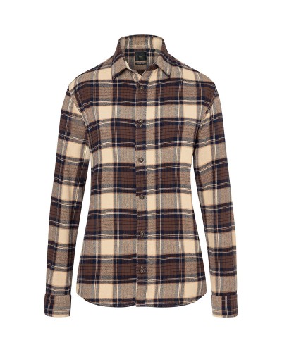 Blusa de Cuadros para mujer, tendencia urbana. 65% Pol.-35% Alg.110 g/m²