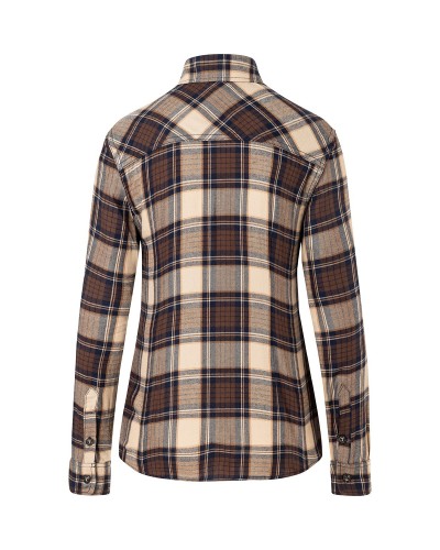 Blusa de Cuadros para mujer, tendencia urbana. 65% Pol.-35% Alg.110 g/m²