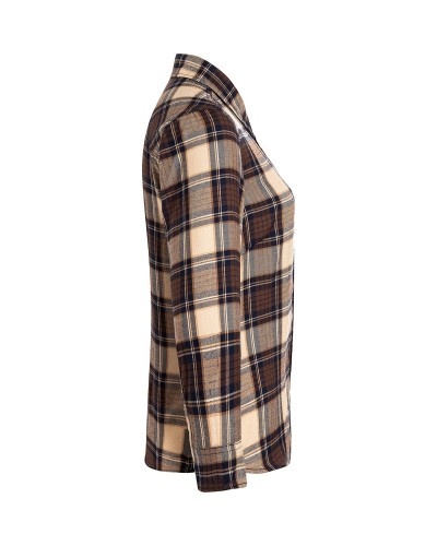 Blusa de Cuadros para mujer, tendencia urbana. 65% Pol.-35% Alg.110 g/m²