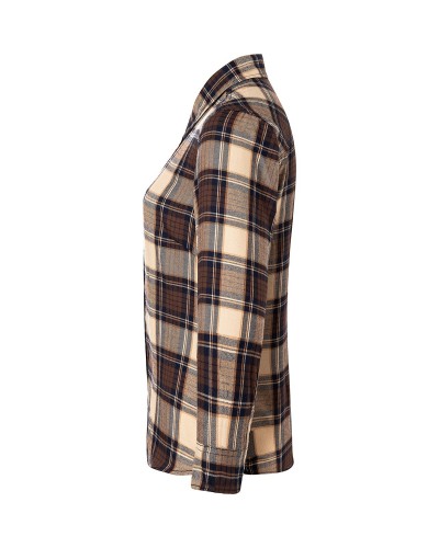 Blusa de Cuadros para mujer, tendencia urbana. 65% Pol.-35% Alg.110 g/m²