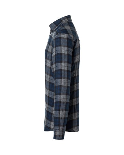 Camisa de Cuadros para hombres, tendencia urbana. 65% Pol.-35% Alg.110 g/m²