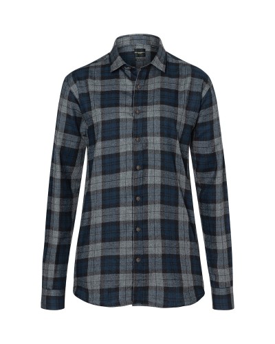 Blusa de Cuadros para mujer, tendencia urbana. 65% Pol.-35% Alg.110 g/m²