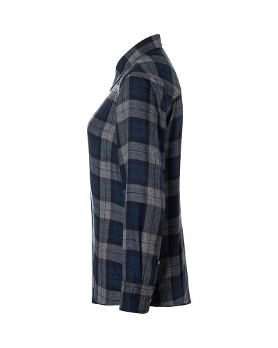 Blusa de Cuadros para mujer, tendencia urbana. 65% Pol.-35% Alg.110 g/m²
