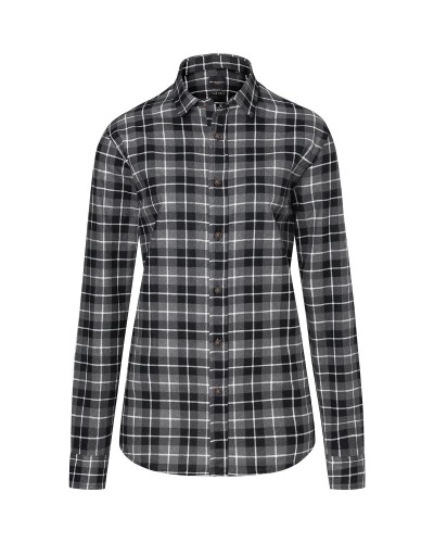Blusa de Cuadros para mujer, tendencia urbana. 65% Pol.-35% Alg.110 g/m²