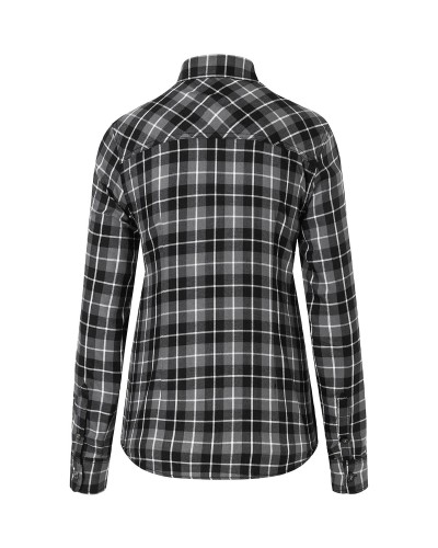 Blusa de Cuadros para mujer, tendencia urbana. 65% Pol.-35% Alg.110 g/m²