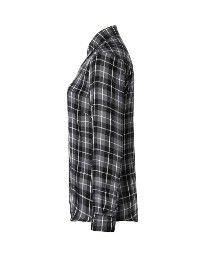 Blusa de Cuadros para mujer, tendencia urbana. 65% Pol.-35% Alg.110 g/m²