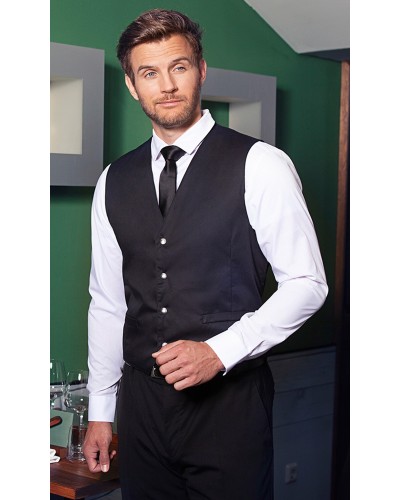 Chaleco Hombre. 65% pol-35% alg.215 g/m² Negro