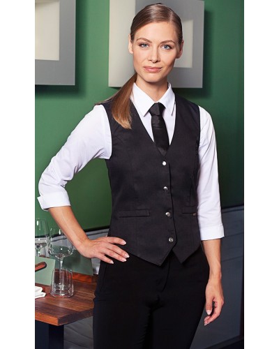 Chaleco Mujer. 65% pol-35% alg.215 g/m² Negro