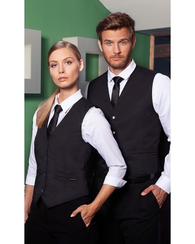 Chaleco Mujer. 65% pol-35% alg.215 g/m² Negro