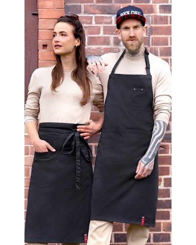 Delantal de Bistro ROCK CHEF® con bolsillos. 65% Poliéster - 35% Algodón. 215 g/m²