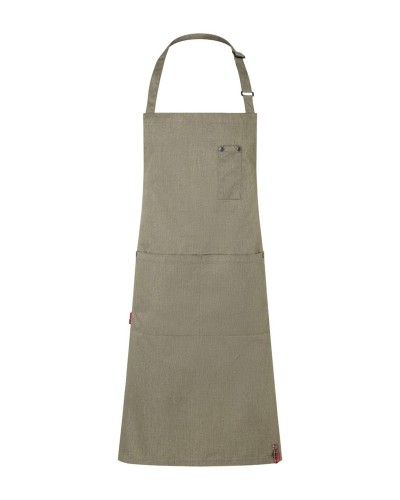 Delantal de Peto estilo Denim Bistro ROCK CHEF®. 65% Poliéster - 35% Algodón. 195 g/m²