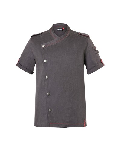 Chaq Chef Hombre, m/corta estilo Denim ROCK CHEF®  Negro Vintage