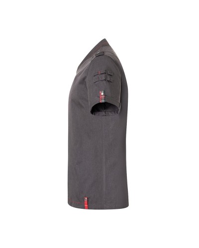 Chaq Chef Hombre, m/corta estilo Denim ROCK CHEF®  Negro Vintage