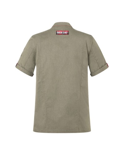 Chaq Chef Hombre, m/corta estilo Denim ROCK CHEF®  Negro Vintage