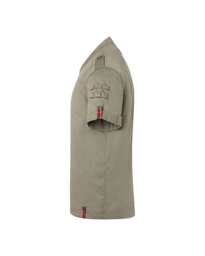 Chaq Chef Hombre, m/corta estilo Denim ROCK CHEF®  Negro Vintage