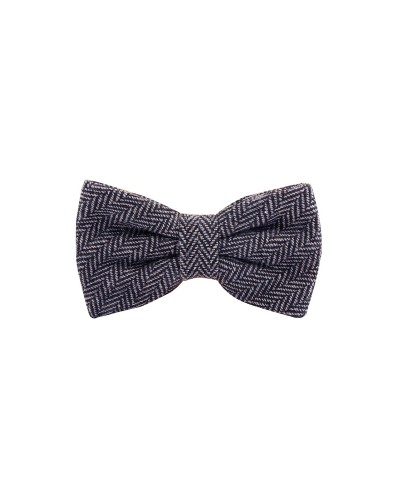 Corbata de moño urbana en espiga. Antracita