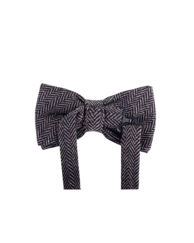 Corbata de moño urbana en espiga. Antracita