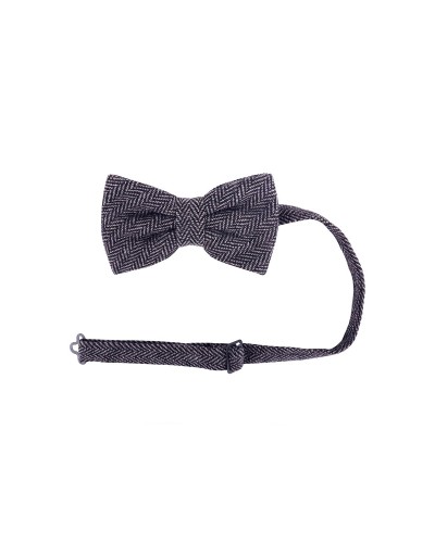 Corbata de moño urbana en espiga. Antracita