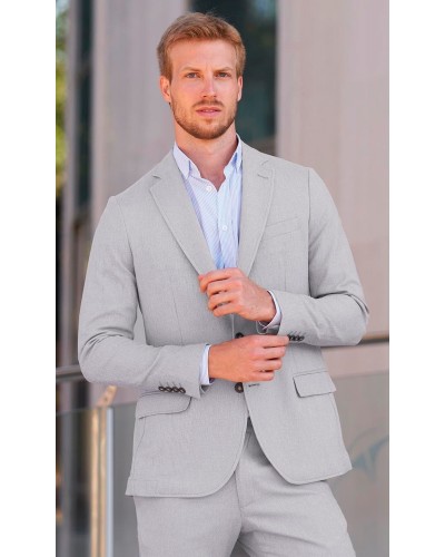 Americana hombre bielastica sin forrar. 100% Poliéster 180 gr/m2