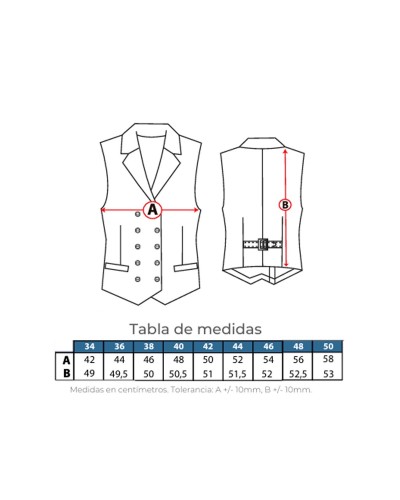 Chaleco de Mujer Cruzado. 100% Poliéster 180 gr/m2